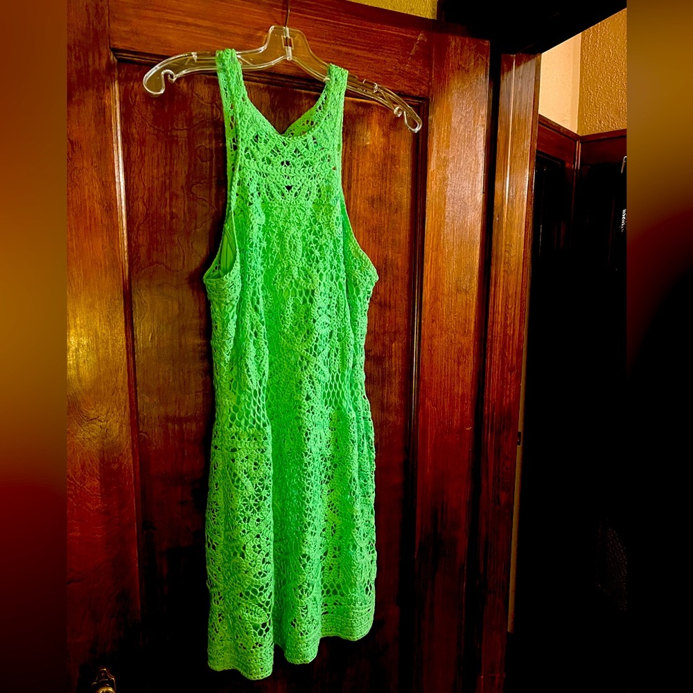 Green Crochet Dress